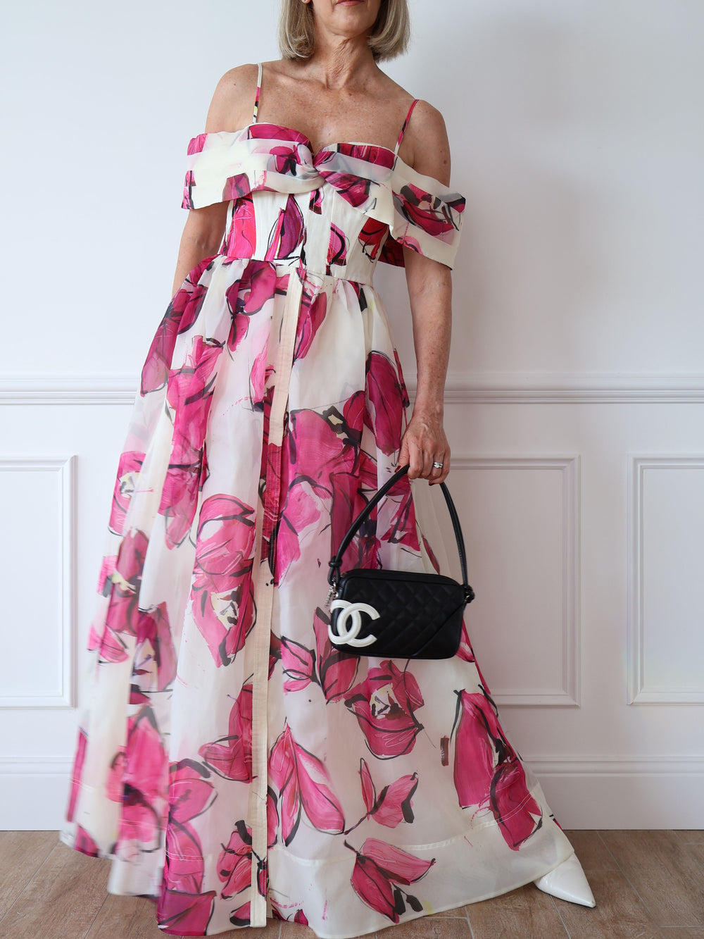 event dress preloved off-the-shoulder maxi  second hand 