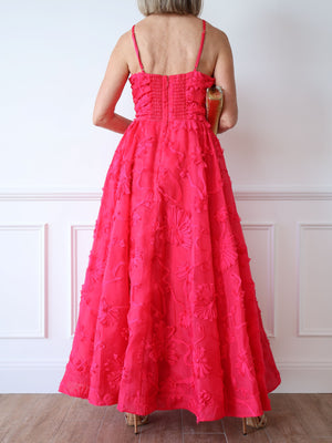 Aje Evangeline Cornelli Maxi Dress Bougainvillea Red