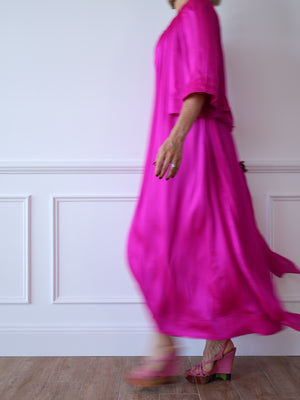 Aje Seraphina Silk Midi Dress