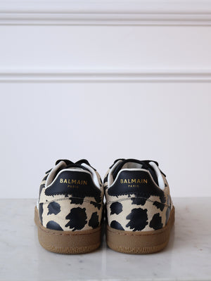 Balmain Swan Leopard-Print Sneakers
