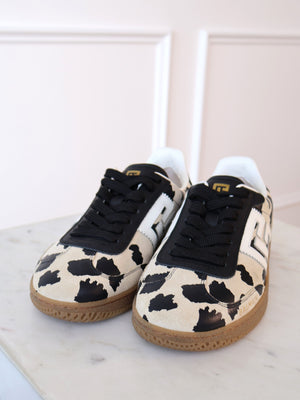 Balmain Swan Leopard-Print Sneakers