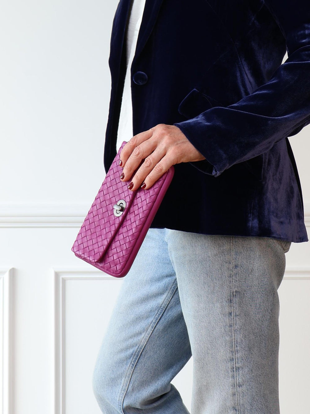 Bottega Veneta Nappa Intrecciato Turn-Lock Pouch Bag