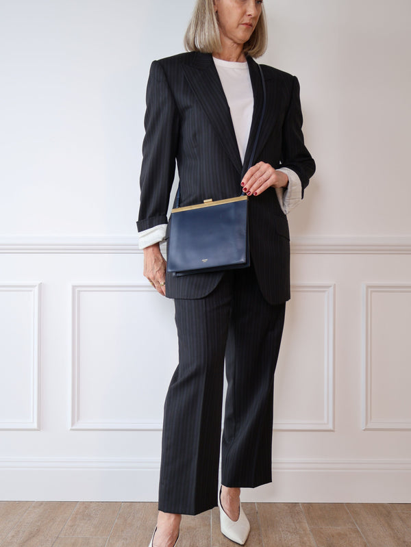 Dolce & Gabbana Navy Pinstripe Blazer