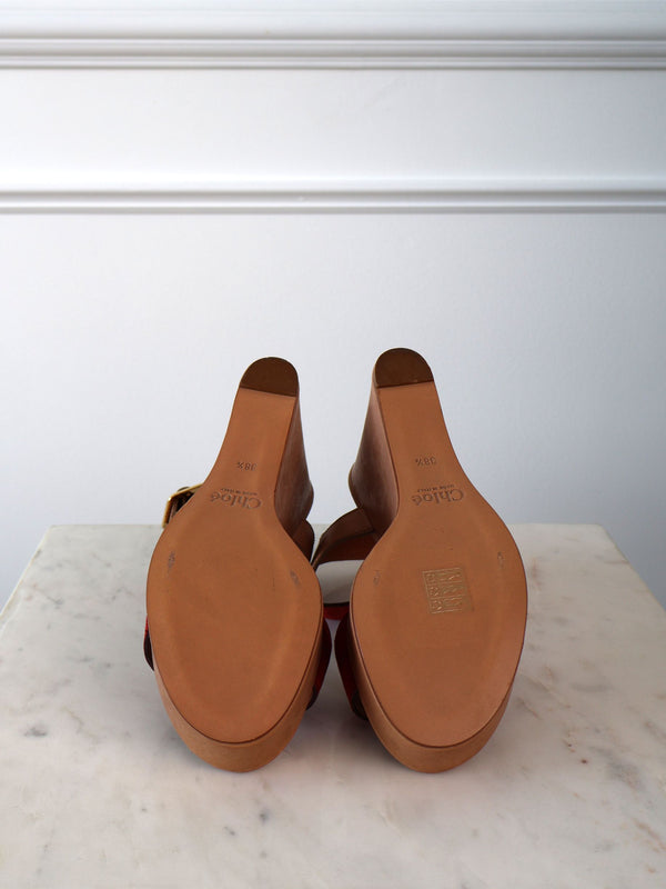 Chloe Suede Trim Wedge
