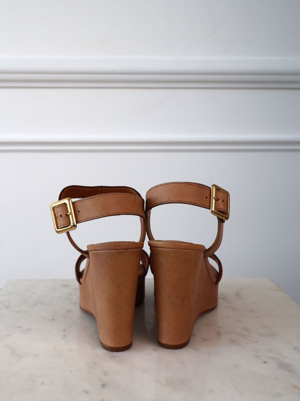 Chloe Suede Trim Wedge
