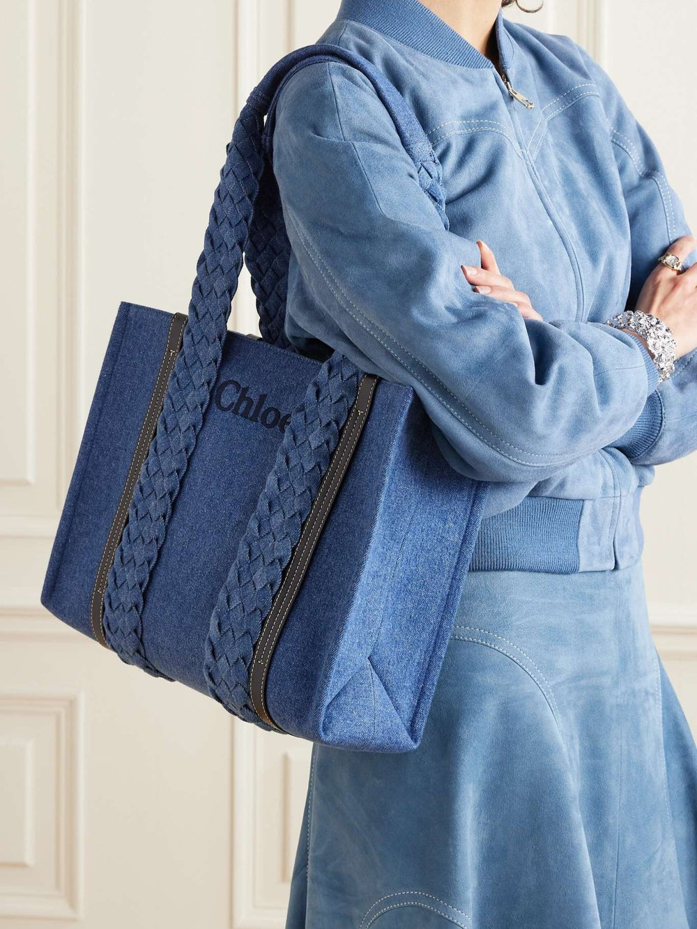 Woody Denim Tote