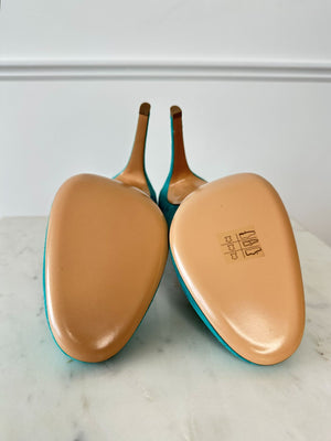 Gianvitto Rossi Turquoise Heels