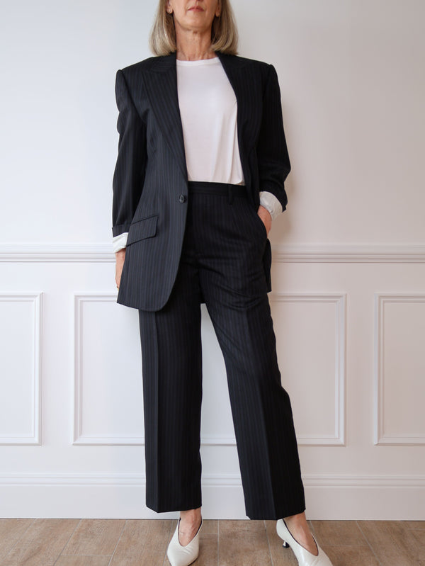 Dolce & Gabbana Navy Pinstripe Blazer