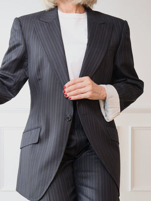 Dolce & Gabbana Navy Pinstripe Blazer