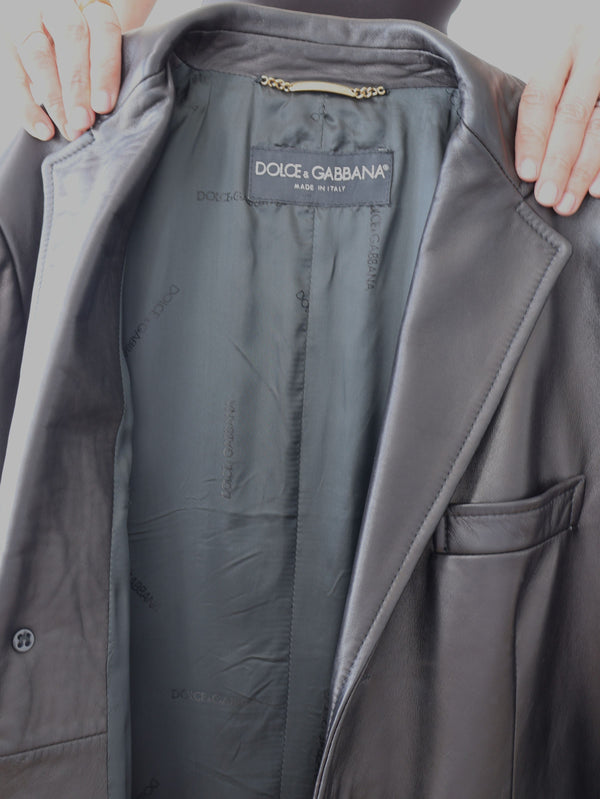 Dolce & Gabbana Lambskin Longline Coat