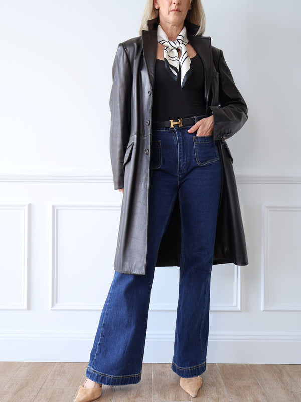 Dolce & Gabbana Lambskin Longline Coat