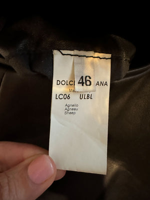 Dolce & Gabbana Lambskin Longline Coat