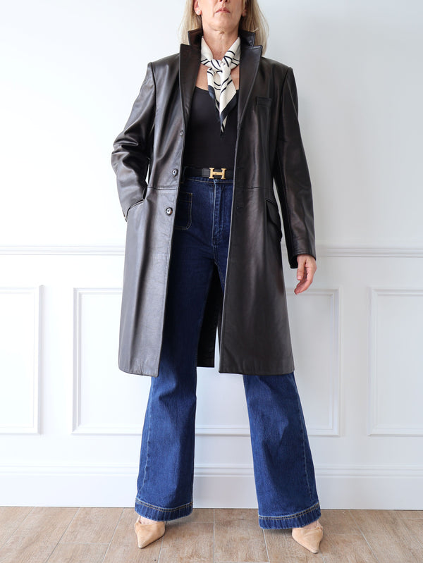 Dolce & Gabbana Lambskin Longline Coat