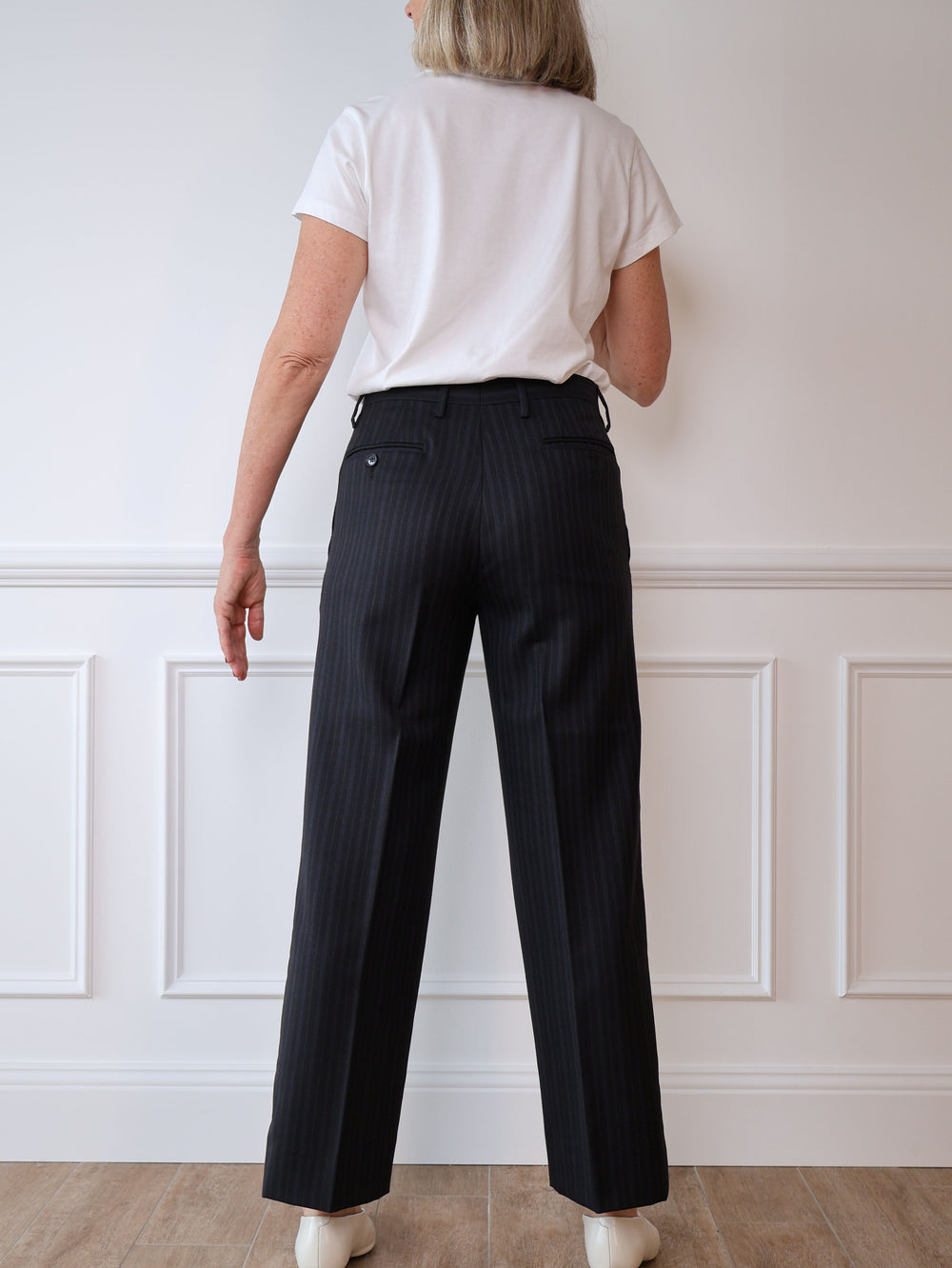 Dolce & Gabbana Navy Pinstripe Trousers