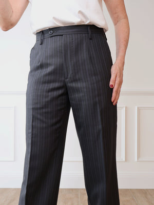 Dolce & Gabbana Navy Pinstripe Trousers