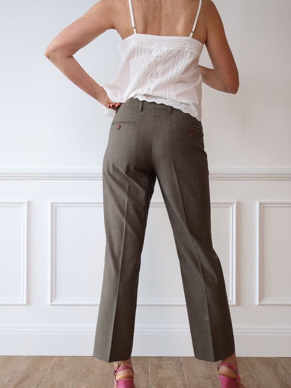 Dolce & Gabbana Wool Olive Trousers