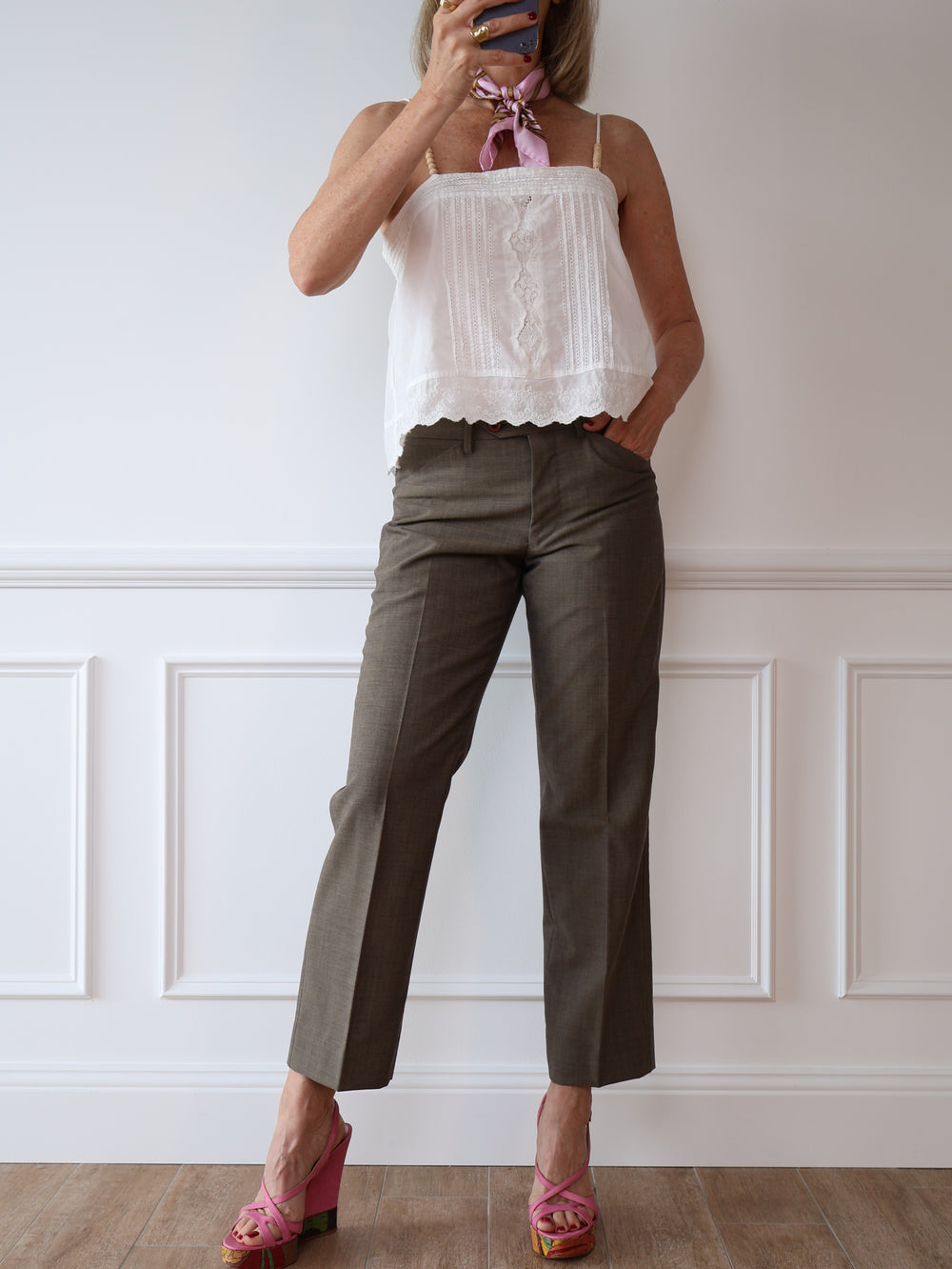 Dolce & Gabbana Wool Olive Trousers