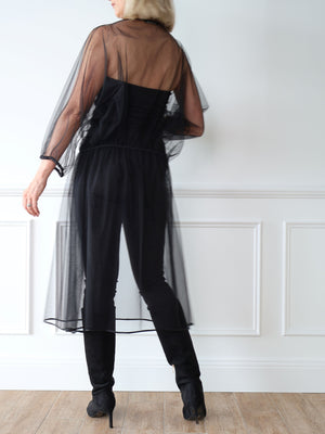 Dolce & Gabbana Sheer Tulle Overlay Dress
