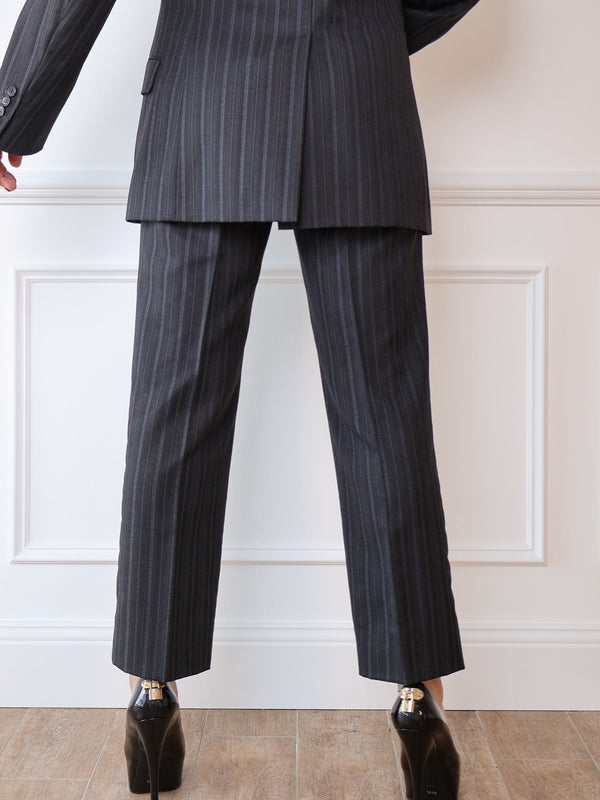 Dolce & Gabbana Grey Pinstripe Trousers