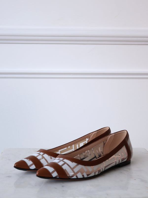 Fendi Colibrì Ava FF PVC Ballerina Flats