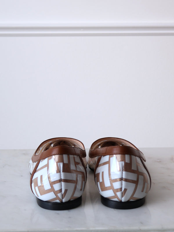 Fendi Colibrì Ava FF PVC Ballerina Flats