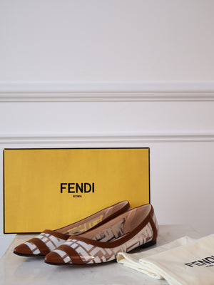 Fendi Colibrì Ava FF PVC Ballerina Flats