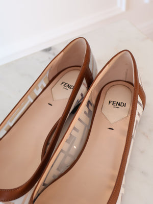Fendi Colibrì Ava FF PVC Ballerina Flats