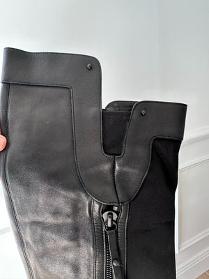 Gianmarco Lorenzi Leather Over-the-Knee Boots