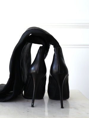 Gianmarco Lorenzi Leather Over-the-Knee Boots