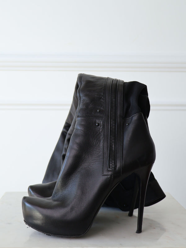 Gianmarco Lorenzi Leather Over-the-Knee Boots