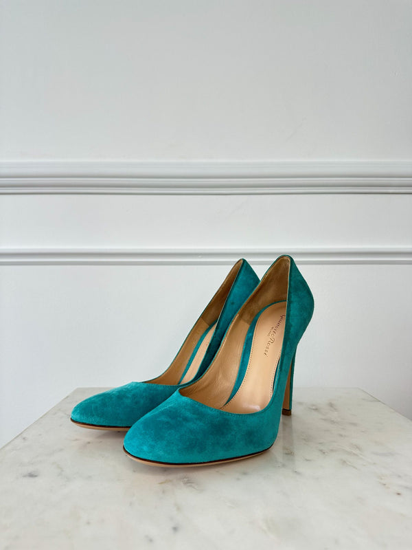 Gianvitto Rossi Turquoise Heels