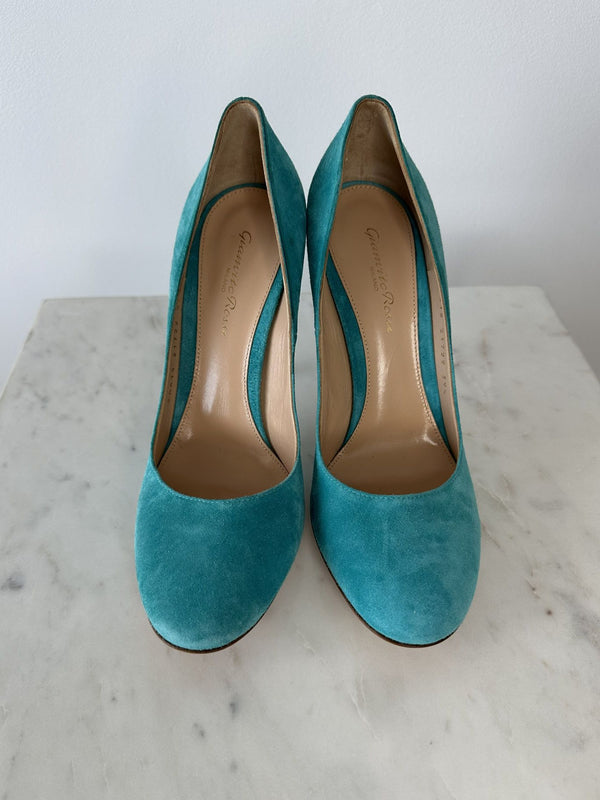 Gianvitto Rossi Turquoise Heels