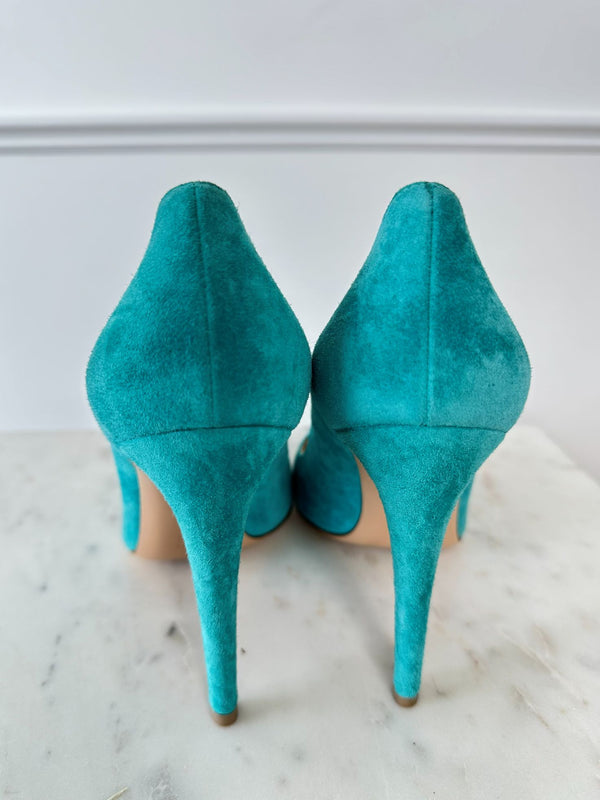 Gianvitto Rossi Turquoise Heels