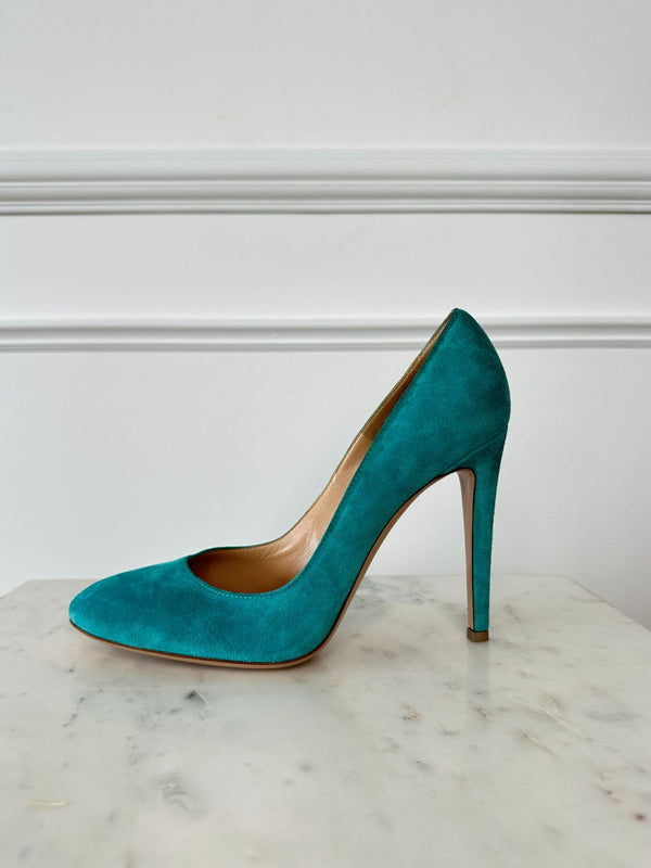 Gianvitto Rossi Turquoise Heels