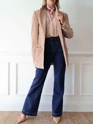 Gucci Blush Cappuccino Suede Jacket
