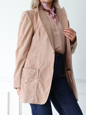 Gucci Blush Cappuccino Suede Jacket