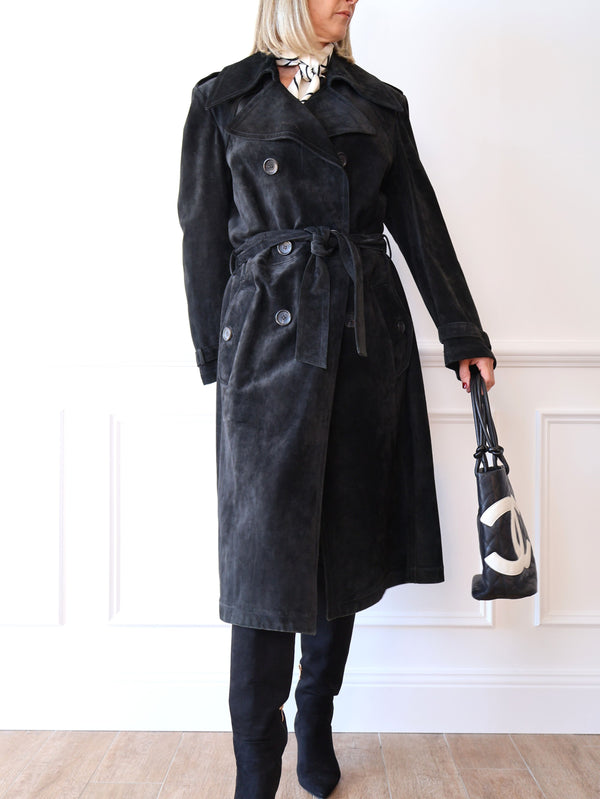 Gucci Suede Trench Coat