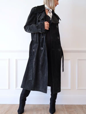 Gucci Suede Trench Coat