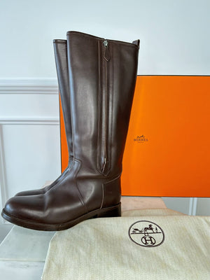 Hermes Double Zip Boots