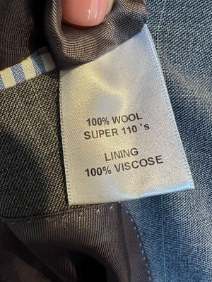 Herringbone Sydney Italian grey wool suit