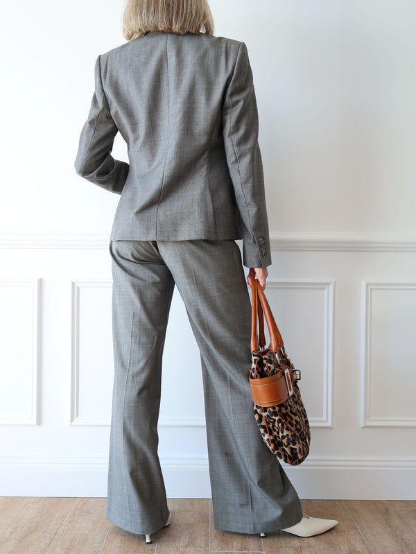 Herringbone Sydney Italian grey wool suit
