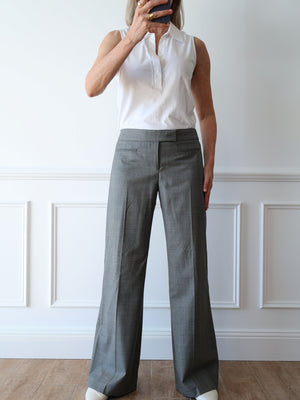 Herringbone Sydney Italian grey wool suit