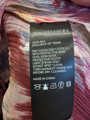 Zimmermann Wavelength Tiered Silk Dress