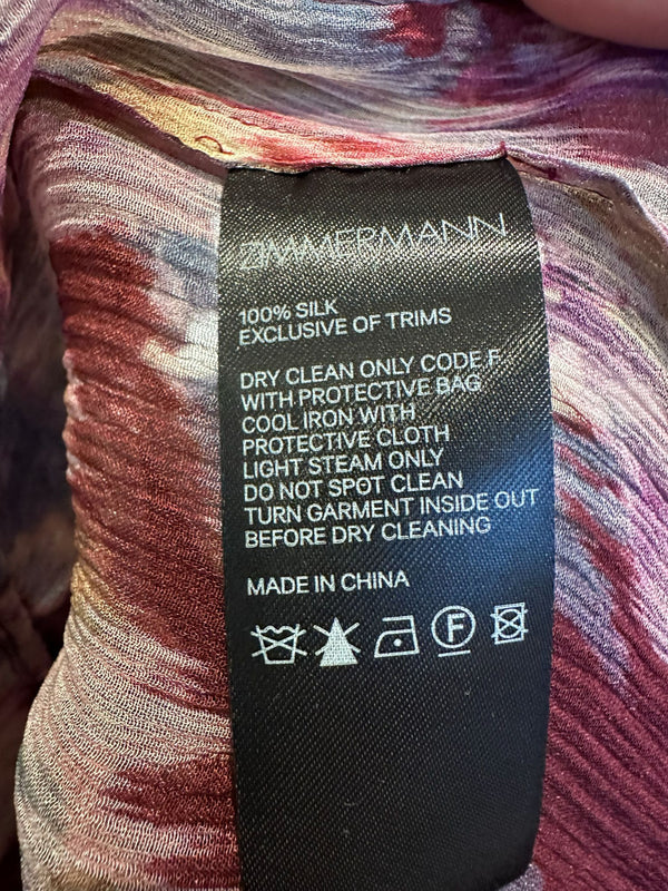 Zimmermann Wavelength Tiered Silk Dress