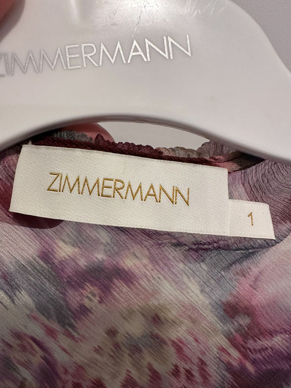 Zimmermann Wavelength Tiered Silk Dress