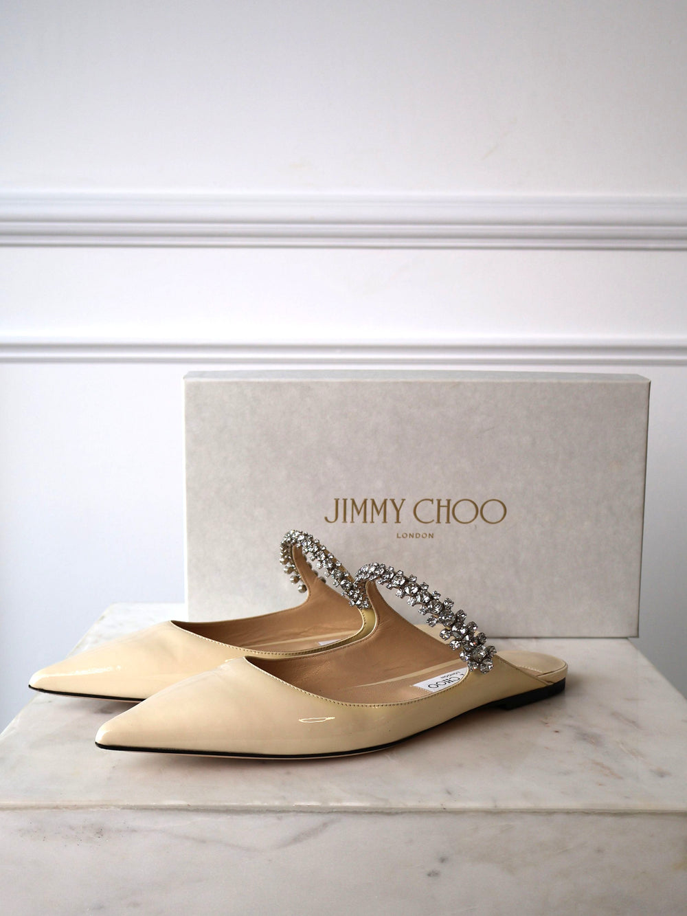 Jimmy Choo Bing Crystal Flats