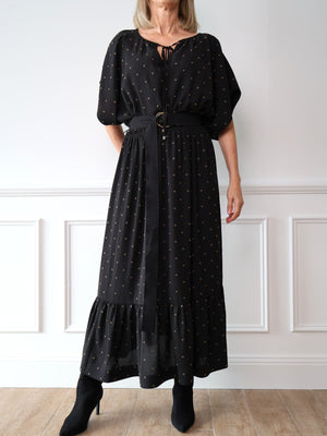 Michael Kors Black Metal Grommets Dress
