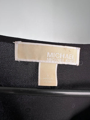 Michael Kors Black Metal Grommets Dress