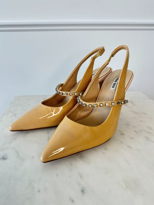 Miu Miu Crystal Slingbacks