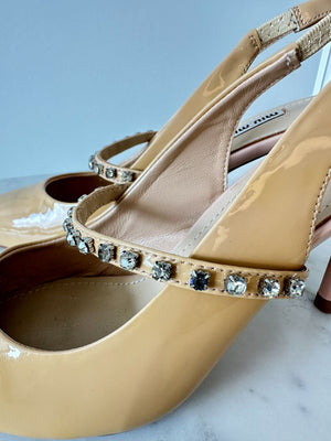 Miu Miu Crystal Slingbacks